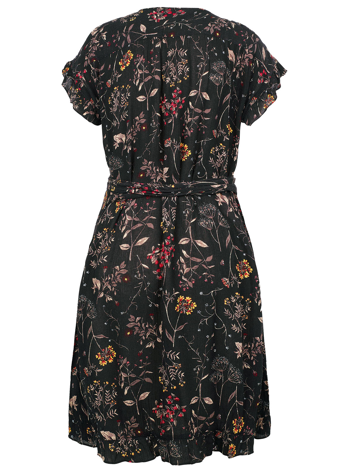 FAT FACE - - Fat Face BLACK Floral Print Martha Wildflower Dress - Size ...