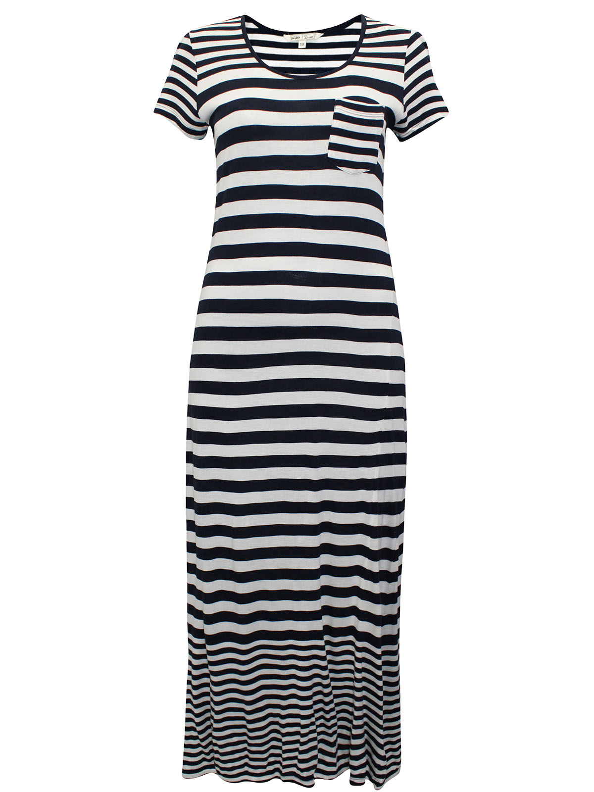 FAT FACE - - Fat Face NAVY Multi Stripe Jersey Maxi Dress - Size 10