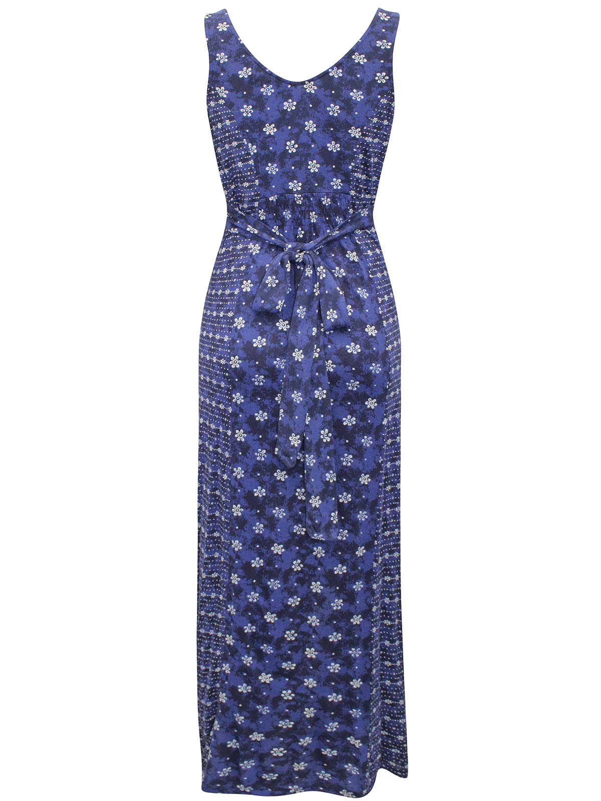 FAT FACE - - Fat Face BLUE Sleeveless Printed Tie Waist Maxi Dress ...
