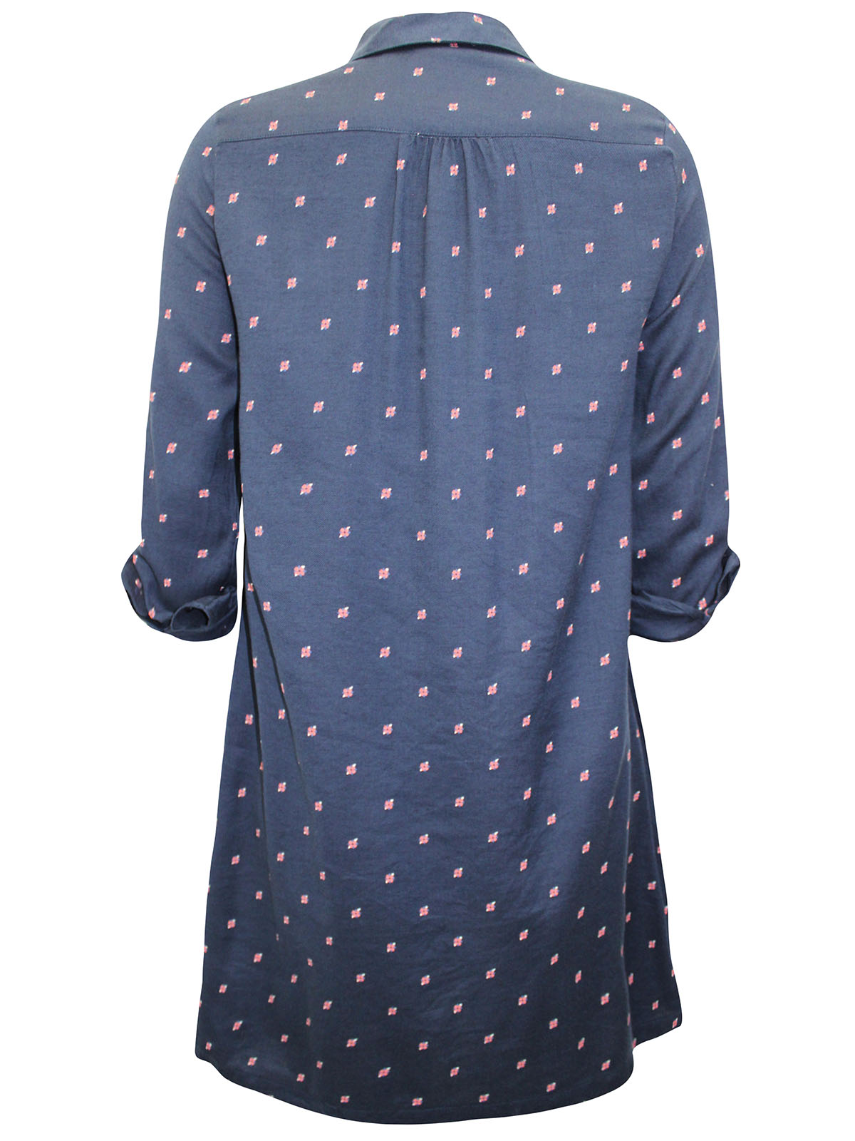 FAT FACE - - Fat Face NAVY Printed Long Sleeve Shelley Shirt Dress