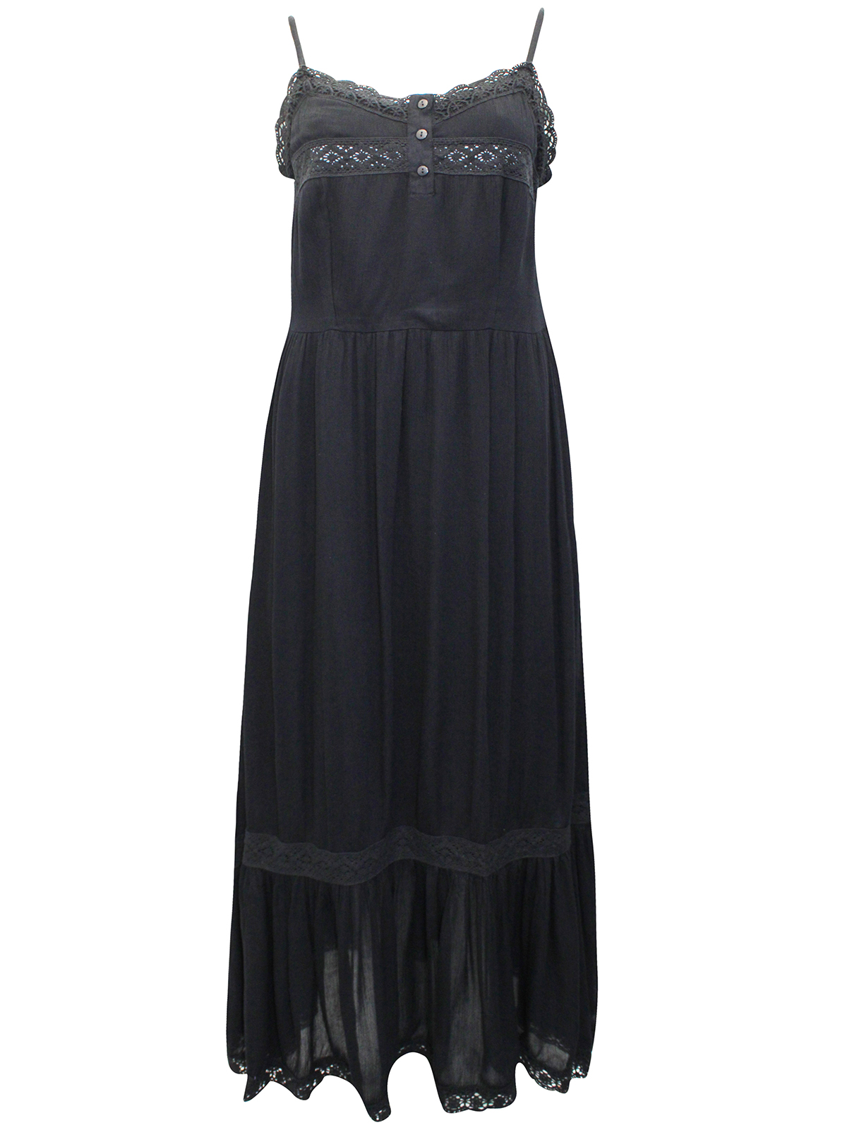 Blancheporte Ladies Clothing - - Blancheporte BLACK Lace Insert Maxi ...