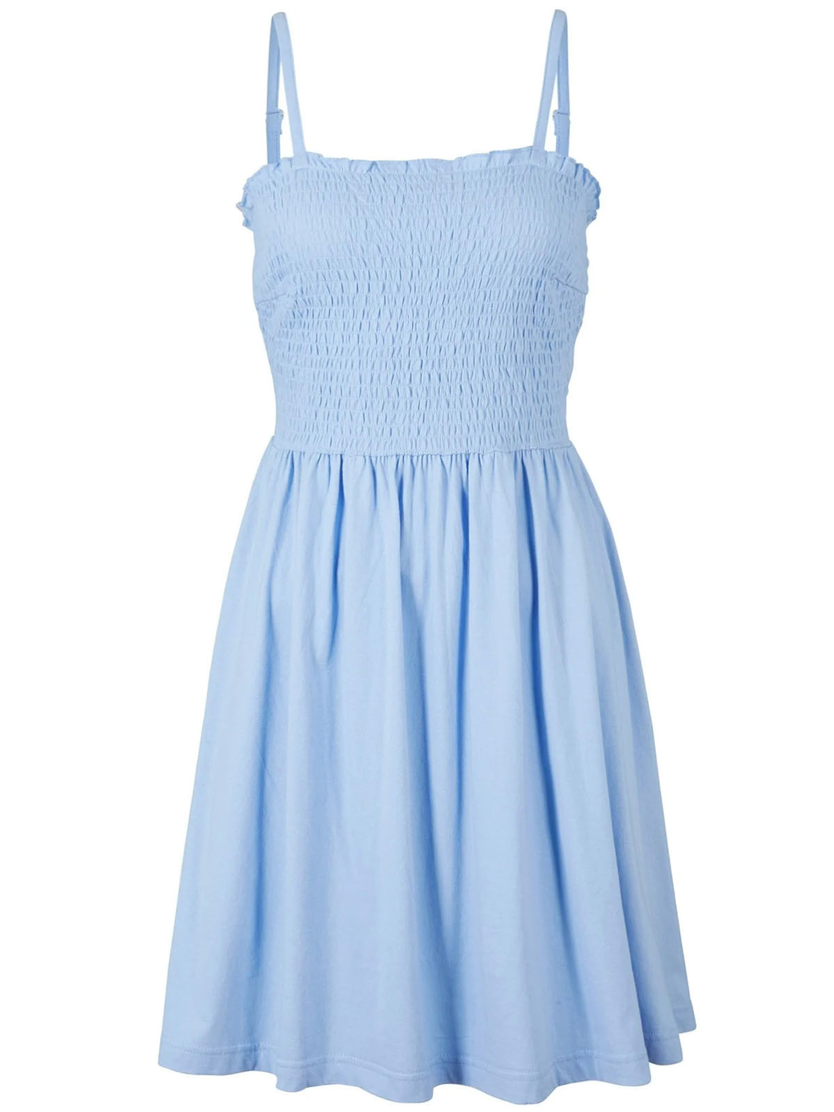 BPC - - BPC SKY-BLUE Pure Cotton Shirred Strappy Dress - Size 10/12 to ...