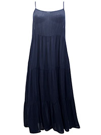 Monoprix MARINE Strappy Tiered Maxi Dress - Size 8 to 14/16 (FR 36 to 42/44)