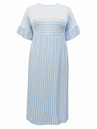 Curve BLUE Striped Maxi Dress - Plus Size 16 to 30/32