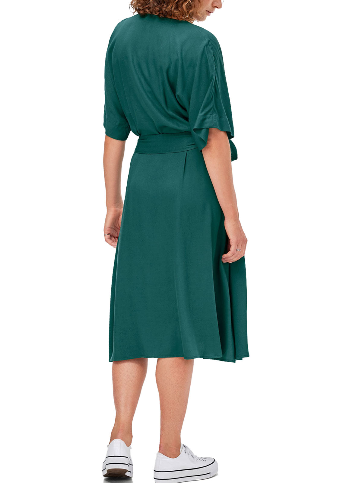 Ellos - - DARK-GREEN Button Through Belted Dress - Plus Size 14 to 28 ...