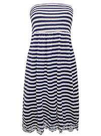 MSN NAVY Striped Bandeau Dress - Size 6 to 16/18 (XS to L)