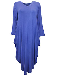 BLUE 3Q Sleeve Drape Pocket Dress - Size 12 to 18