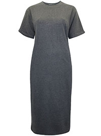 GREY Cotton Rich Midaxi T-Shirt Dress - Size 4 to 20