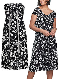 BLACK/WHITE Multiway Beach Dress Skirt - Size 8/10 to 24/26 (EU 34/36 to 50/52)