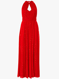 MSN RED Brie Dobby Foil Detail Maxi Dress - Size 12