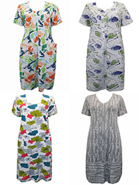 ASSORTED Boutique Stock Printed Short Sleeve Dresses - Size 10/12 to 14