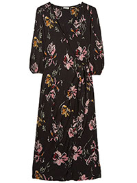 FF BLACK Floral Print Wrap Maxi Dress - Size 12 to 14
