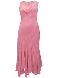 Together PINK Sleeveless Asymmetric Ruffle Dress - Size 4 to 18
