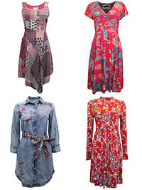 JB ASSORTED Denim & Printed Dresses - Size 8 to 10