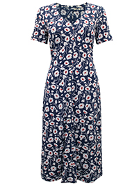 SS NAVY Paper Bloom Squall Lilian Tea Dress - Size 6
