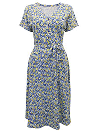 SS BLUE Primrose Blooms Coastwatch Belted Dress - Size 8 to 16