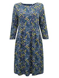 SS BLUE Garden Medley Raincloud Guelder Rose Dress - Size 8 to 20
