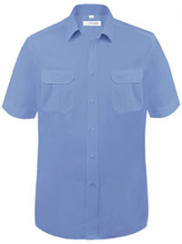 Disley BLUE Bush S/S Shirt - Collar Size 14.5 to 21