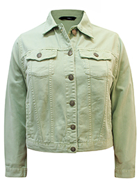 GREEN Pure Cotton Denim Jacket - Plus Size 18