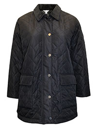 BLACK Quilted Barn Jacket - Plus Size 18/20 to 26/28 (US 1X to 3X)