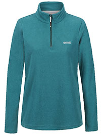 TEAL Sweethart Lightweight Half-Zip Fleece - Plus Size 20 to 26