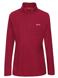 RUMBA-RED Sweethart Lightweight Half-Zip Fleece - Plus Size 20 to 26