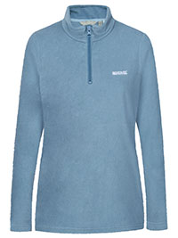 CORONET-BLUE Sweethart Lightweight Half-Zip Fleece - Plus Size 20 to 26