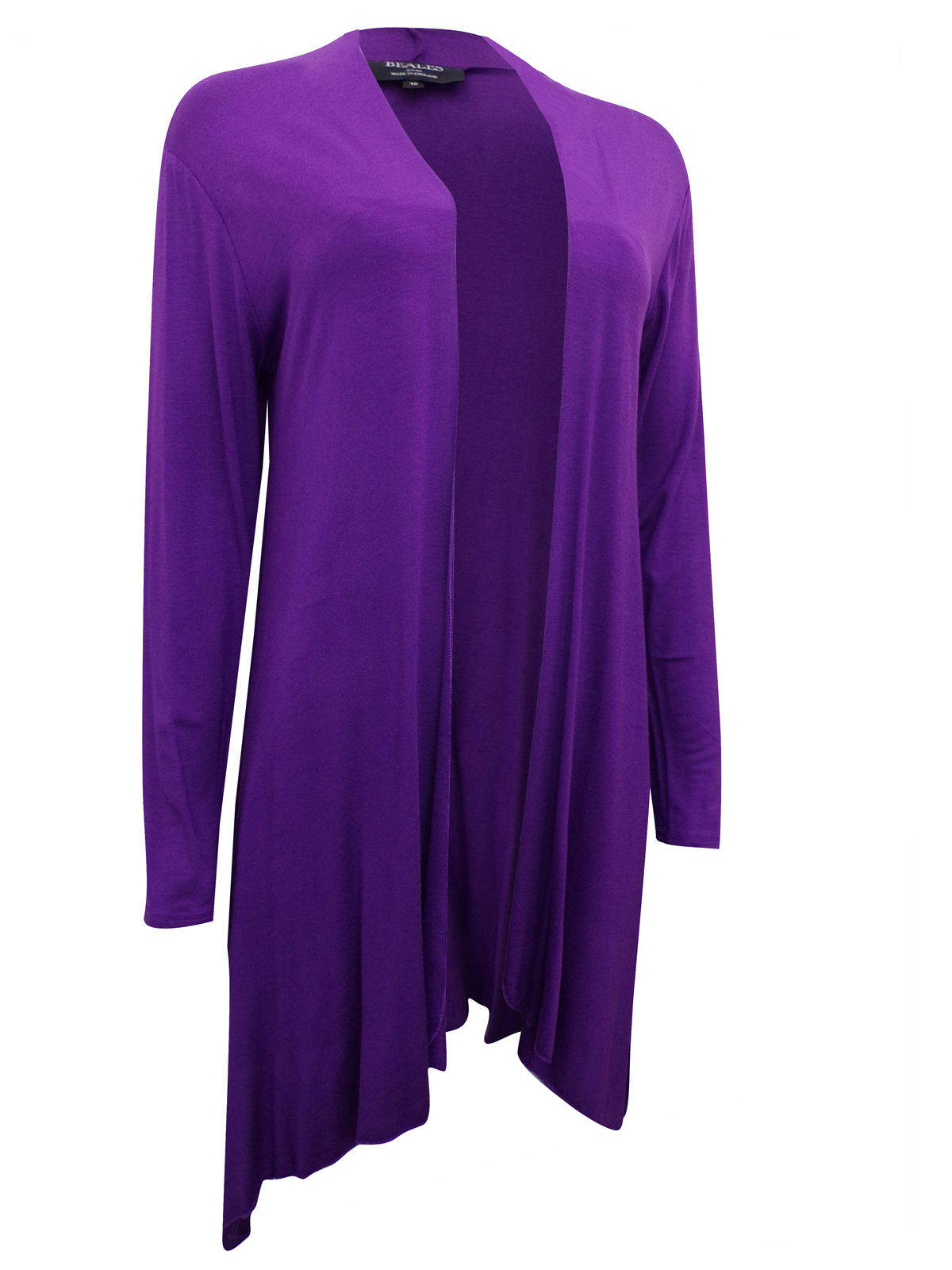 Beales - - Beales PURPLE Open Front Jersey Cardigan - Size 12