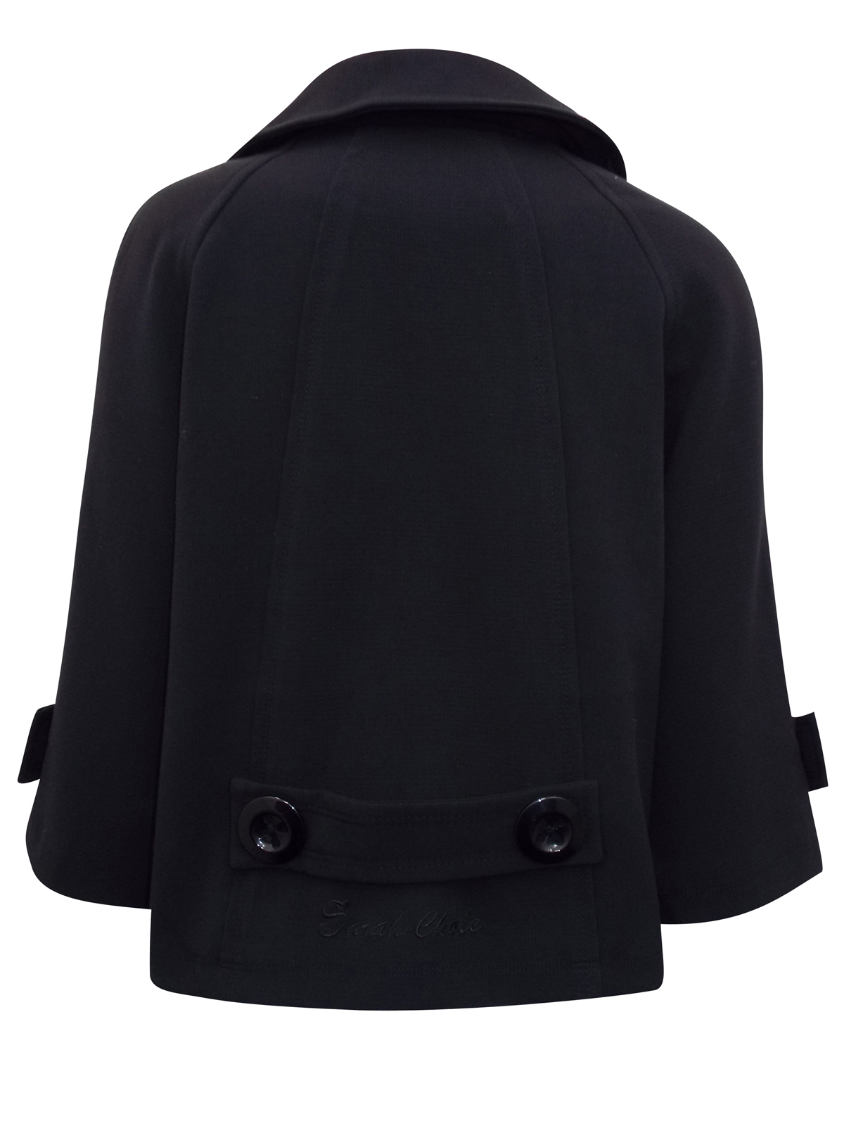 Sarah Chole - - Sarah Chole BLACK Double Button 3/4 Sleeve Jacket ...