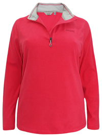 Regatta PINK Sweetheart Zipped Funnel Neck Soft Fleece Top - Size 8 to 26 Regatta PINK Sweetheart Zipped Funnel Neck Soft Fleece Top - Size 8 to 26