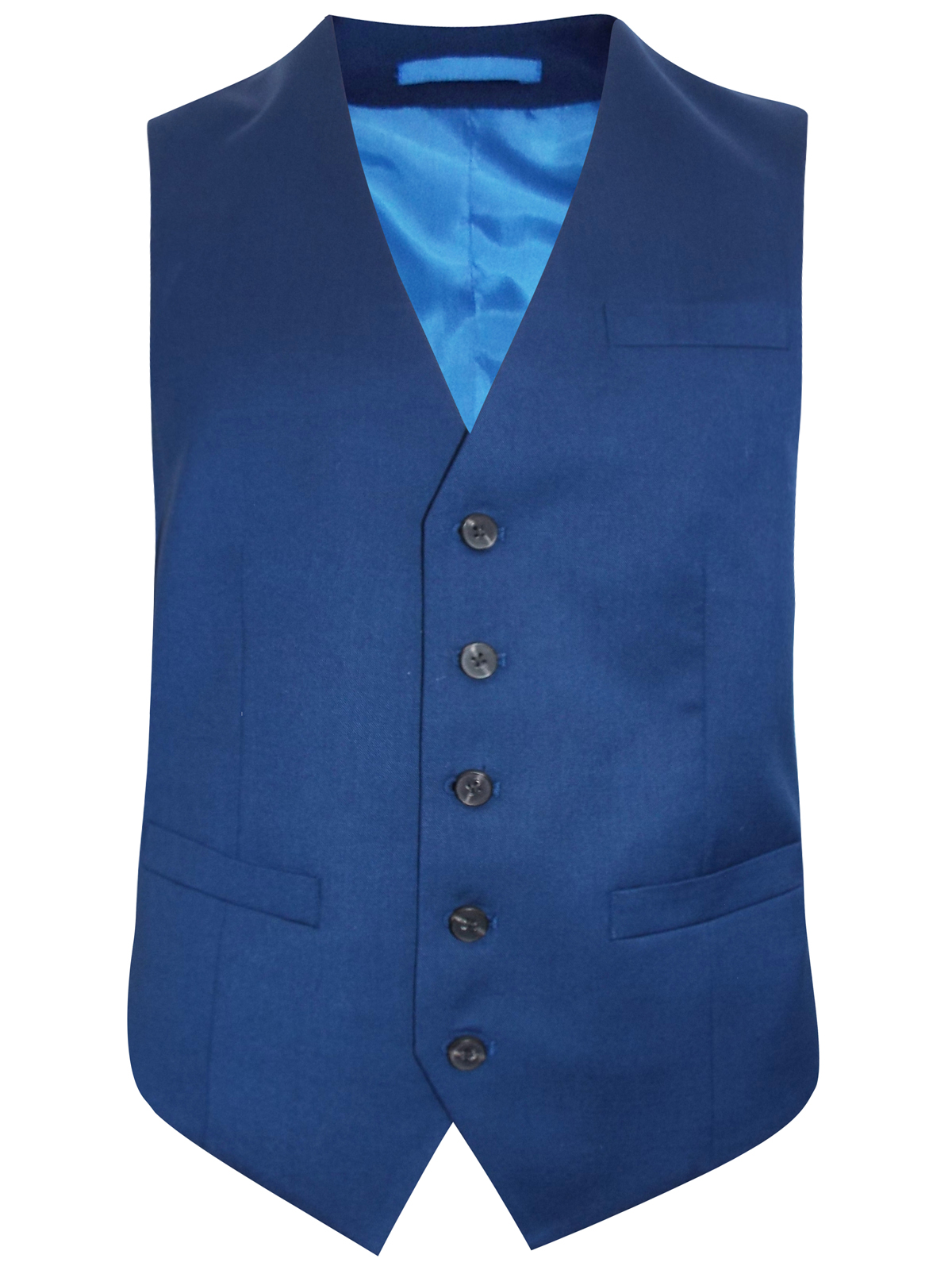 Jack REID - - Jack Reid BLUE Wool Blend Tailored Fit Waistcoat - Size ...
