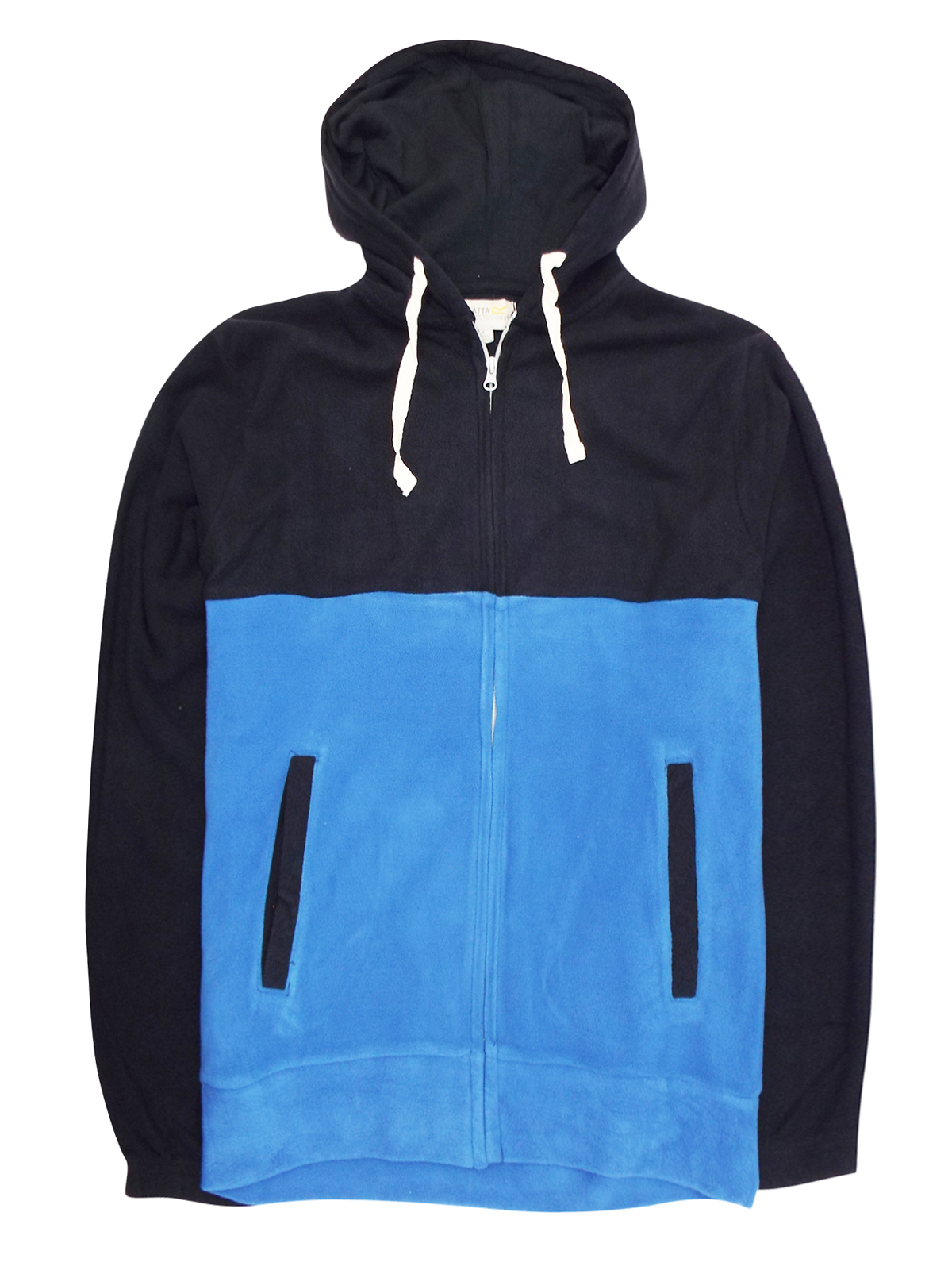 Regatta - - Regatta BLACK/BLUE Zip Through Hooded Sweatshirt - Size ...