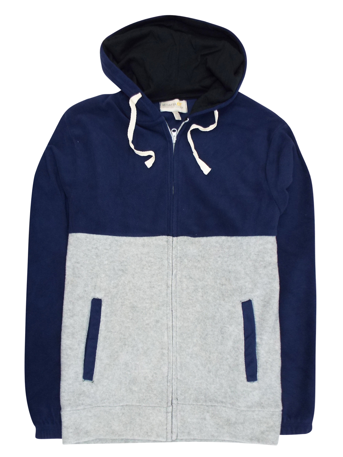 Regatta - - Regatta NAVY/GREY Zip Through Hooded Sweatshirt - Size Medium