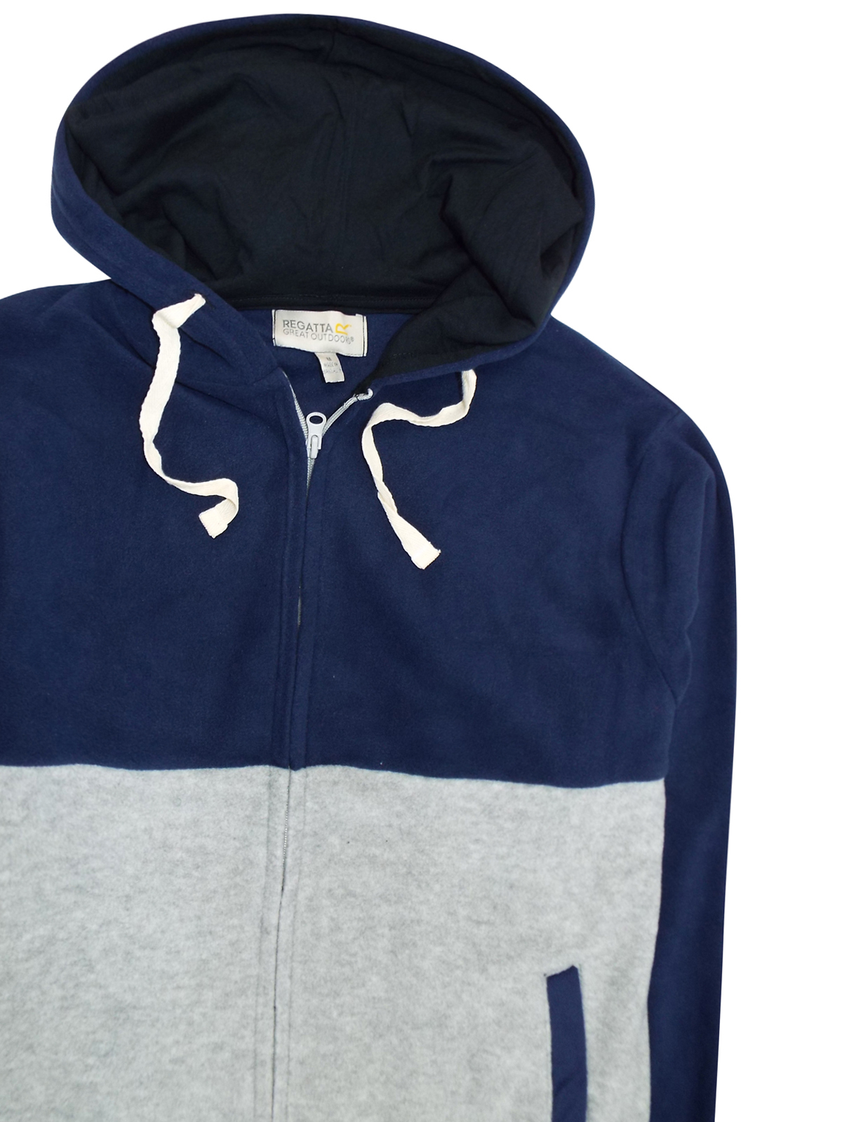 Regatta - - Regatta NAVY/GREY Zip Through Hooded Sweatshirt - Size Medium