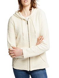 FF IVORY Hemsby Zip Though Hooded Jacket - Size 12 to 16