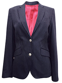 Turo Tailor BLACK Wool Blend Elbow Patch Striped Blazer Jacket - Size 10 to 20 (EU 36 to 46) Turo Tailor BLACK Wool Blend Elbow Patch Striped Blazer Jacket - Size 10 to 20 (EU 36 to 46)