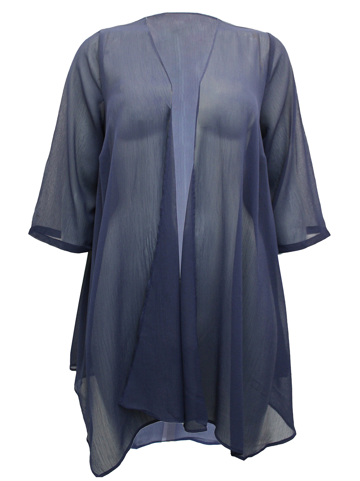 Long navy clearance chiffon jacket