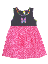 IKKS BLACK Pure Cotton Sleeveless Printed Butterfly Tunic - Age 2/3yrs to 4/5yrs IKKS BLACK Pure Cotton Sleeveless Printed Butterfly Tunic - Age 2/3yrs to 4/5yrs