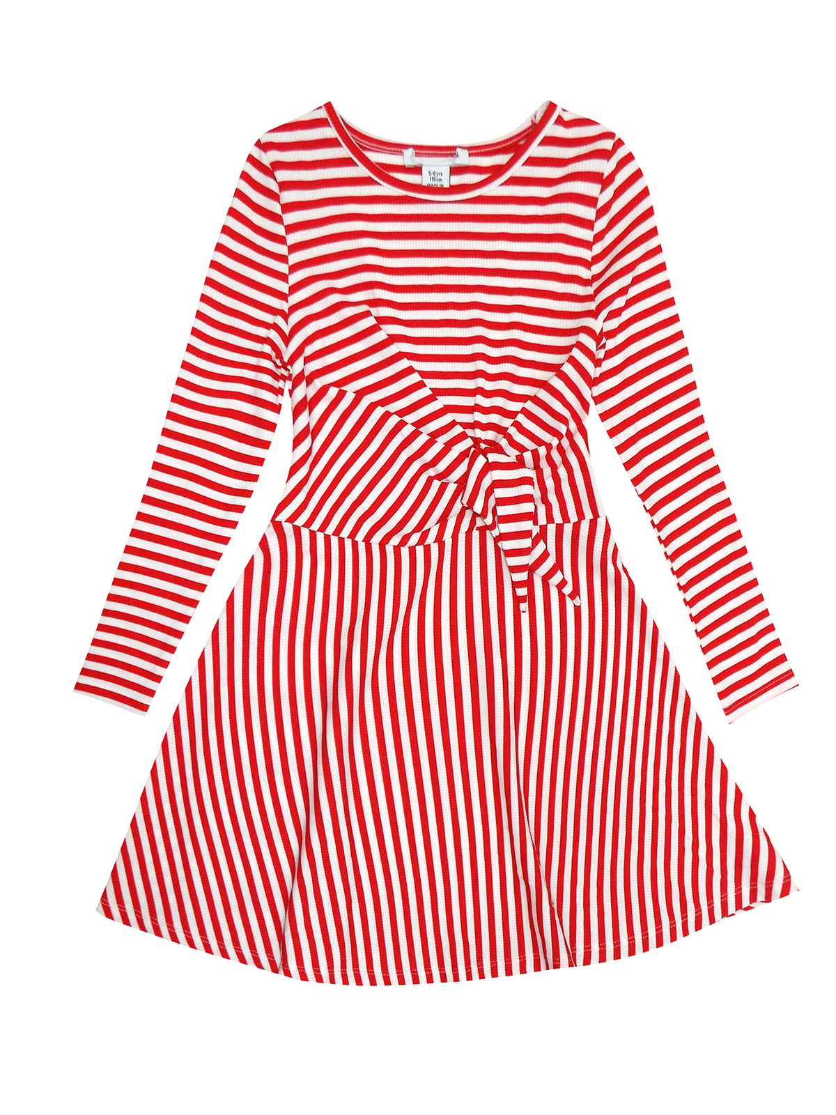 Matalan - - GIRLS RED-WHITE Stripe Sleeveless Tie Waist Dress - Age 18 ...