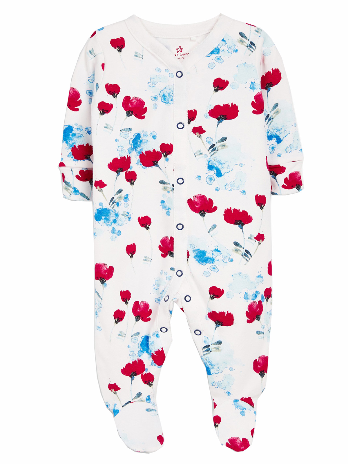Tiny Poppy 100% Organic Cotton Baby Unisex Play N'Sleep Pajamas Set 