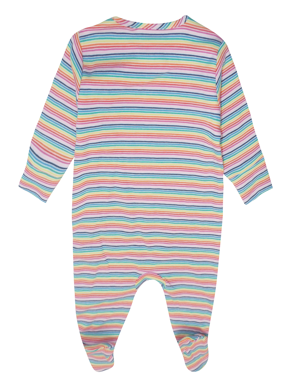 N3XT MULTI Unisex Baby Rainbow Striped Sleepsuit - Size 3M to 3/6M