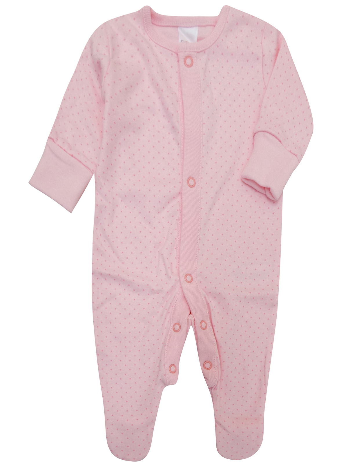 N3XT SOFT-PINK Baby Girls Pure Cotton Polka Dot Sleepsuit - Size First ...