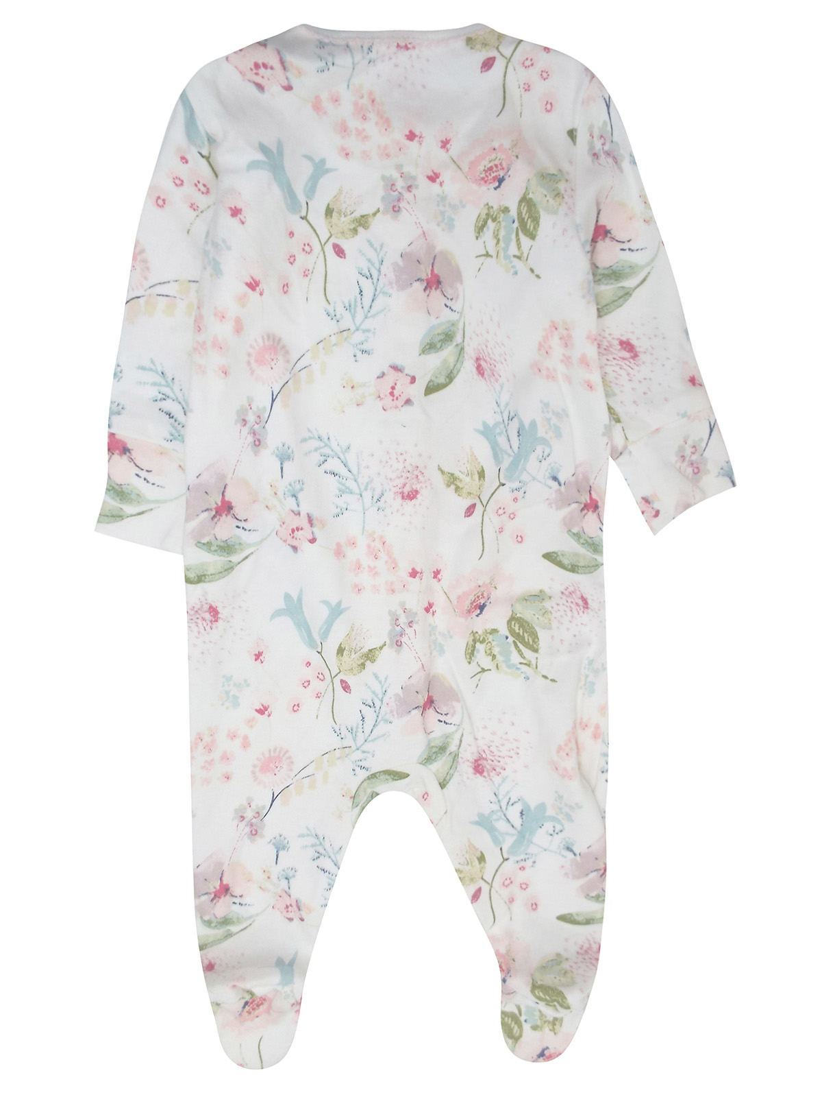 N3XT WHITE Baby Girls Pure Cotton Floral Print Sleepsuit - Size First ...