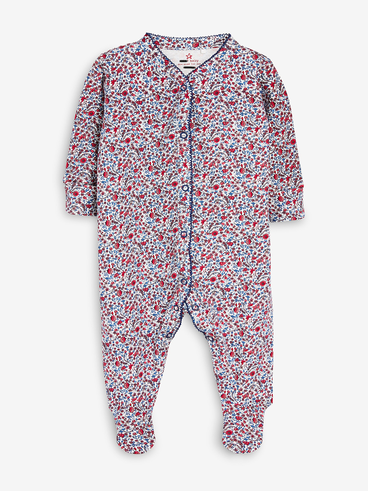 N3XT RED Baby Girls Ditsy Floral Sleepsuit - Size 1M to 12/18M