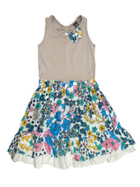 Bani Kids GREY Girls Pure Cotton Floral Print Vest Dress - Age 9/10Y to 11/12Y Bani Kids GREY Girls Pure Cotton Floral Print Vest Dress - Age 9/10Y to 11/12Y