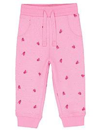 M0THERCARE PINK Girls Pure Cotton Butterfly Print Joggers - Age 9/12M to 4/5Y