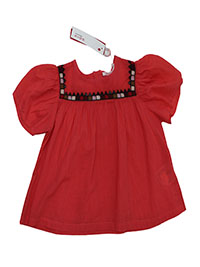 CORAL Girls Embroidered Smock Top - Age 5Y