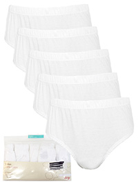 J0HN L3WIS WHITE 5-Pack Pure Cotton Briefs - Age 4Y to 10Y