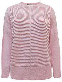 PINK Ribbed Knit Jumper - Plus Size 24 to 28