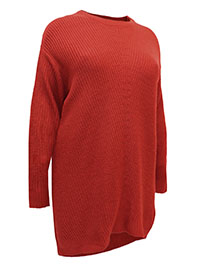 RUST Chunky Knitted Jumper - Plus Size 14/16 to 34/36